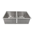 ZLINE 33 in. Anton Undermount Double Bowl Kitchen Sink with Bottom Grid (SR50D-33) - MyBBQDirect