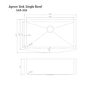 ZLINE 33 in. Vail Farmhouse Apron Mount Single Bowl Kitchen Sink with Bottom Grid (SAS-33)