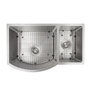 ZLINE 33 in. Aspen Undermount Double Bowl Kitchen Sink with Bottom Grid (SC30D)