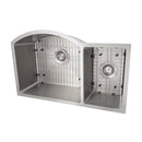 ZLINE 33 in. Cortina Undermount Double Bowl Kitchen Sink with Bottom Grid (SC70D) - MyBBQDirect
