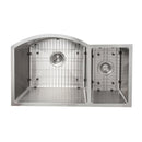 ZLINE 33 in. Cortina Undermount Double Bowl Kitchen Sink with Bottom Grid (SC70D) - MyBBQDirect
