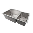 ZLINE 33 in. Cortina Undermount Double Bowl Kitchen Sink with Bottom Grid (SC70D) - MyBBQDirect