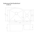ZLINE 33 in. Cortina Undermount Double Bowl Kitchen Sink with Bottom Grid (SC70D) - MyBBQDirect