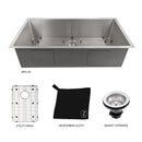 ZLINE 33 in. Meribel Undermount Single Bowl Stainless Steel Kitchen Sink with Bottom Grid (SRS-33) - MyBBQDirect