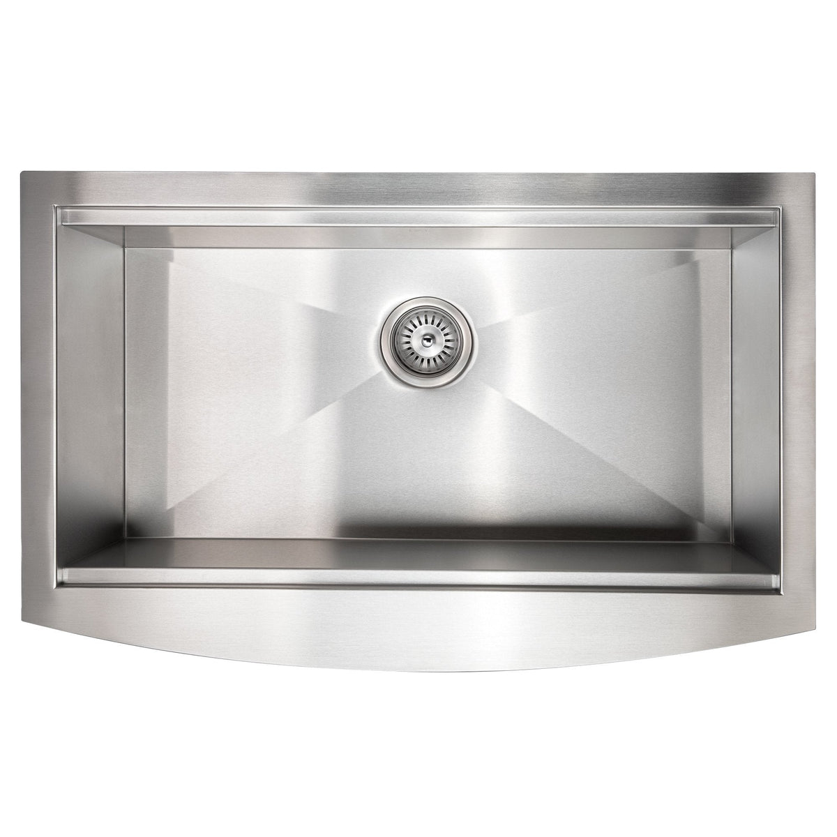 ZLINE 33 in. Moritz Farmhouse Apron Mount Single Bowl Kitchen Sink with Bottom Grid and Accessories (SLSAP-33) - MyBBQDirect