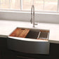 ZLINE 33 in. Moritz Farmhouse Apron Mount Single Bowl Kitchen Sink with Bottom Grid and Accessories (SLSAP-33) - MyBBQDirect