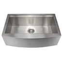 ZLINE 33 in. Moritz Farmhouse Apron Mount Single Bowl Kitchen Sink with Bottom Grid and Accessories (SLSAP-33) - MyBBQDirect