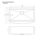 ZLINE 33 in. Moritz Farmhouse Apron Mount Single Bowl Kitchen Sink with Bottom Grid and Accessories (SLSAP-33) - MyBBQDirect