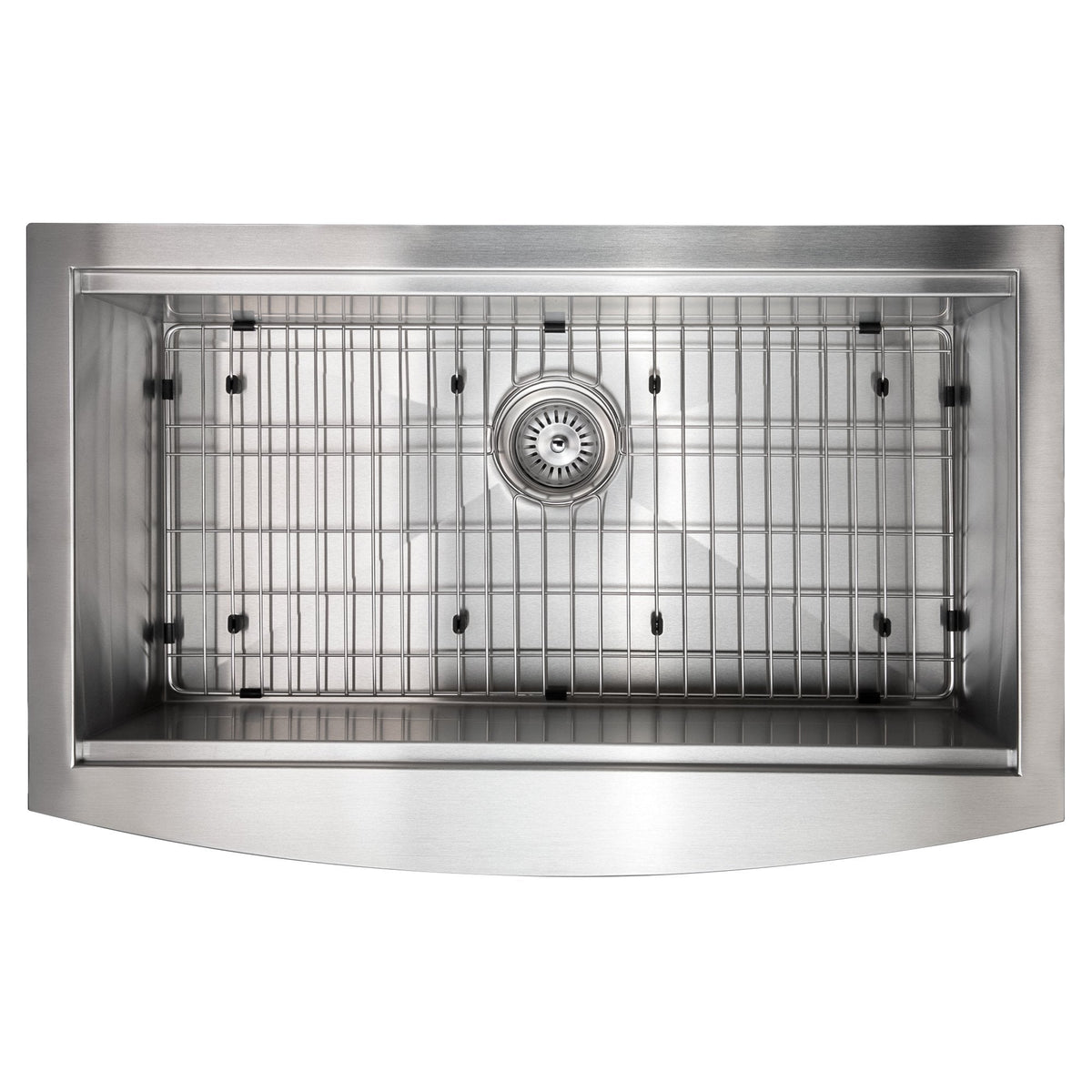 ZLINE 33 in. Moritz Farmhouse Apron Mount Single Bowl Kitchen Sink with Bottom Grid and Accessories (SLSAP-33) - MyBBQDirect