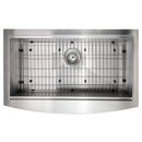 ZLINE 33 in. Moritz Farmhouse Apron Mount Single Bowl Kitchen Sink with Bottom Grid and Accessories (SLSAP-33) - MyBBQDirect