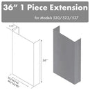 ZLINE 36 in. Chimney for 30 in. Under Cabinet Hoods (520/523/527-30-3FTEXT) - MyBBQDirect