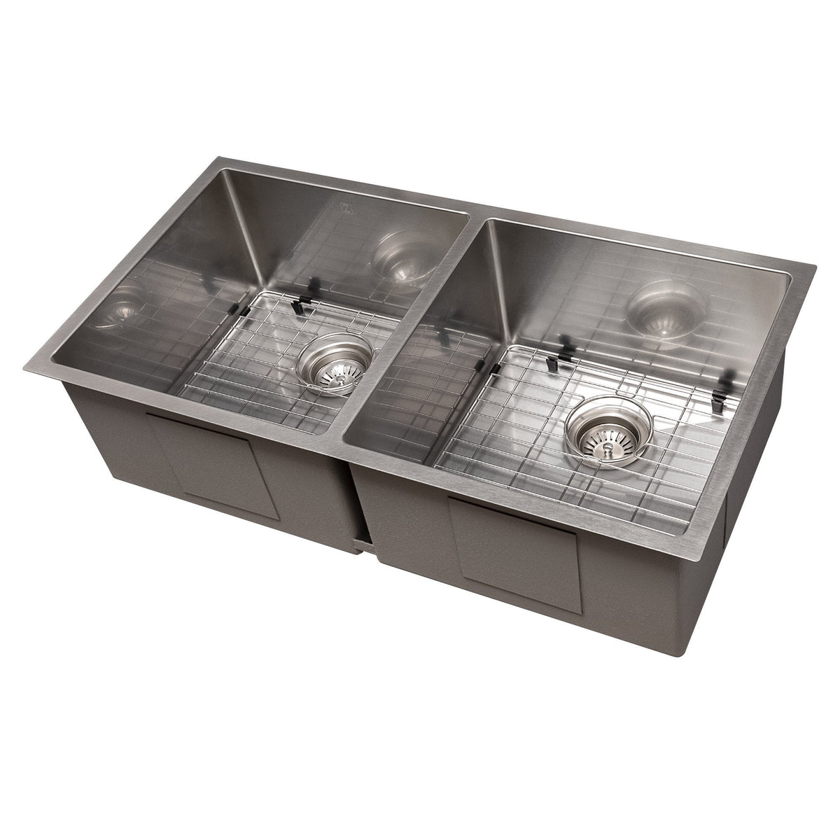 ZLINE 36 in. Anton Undermount Double Bowl Kitchen Sink with Bottom Grid (SR50D-36) - MyBBQDirect