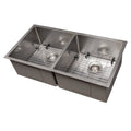 ZLINE 36 in. Anton Undermount Double Bowl Kitchen Sink with Bottom Grid (SR50D-36) - MyBBQDirect