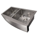 ZLINE 36 in. Niseko Farmhouse Apron Mount Double Bowl Kitchen Sink with Bottom Grid (SA50D) - MyBBQDirect