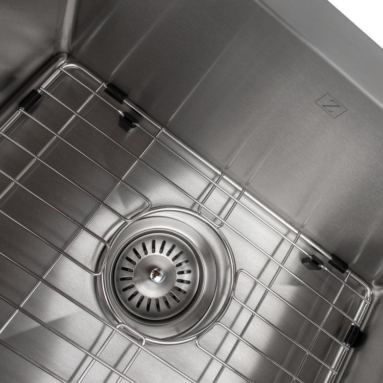 ZLINE 36 in. Niseko Farmhouse Apron Mount Double Bowl Kitchen Sink with Bottom Grid (SA50D) - MyBBQDirect