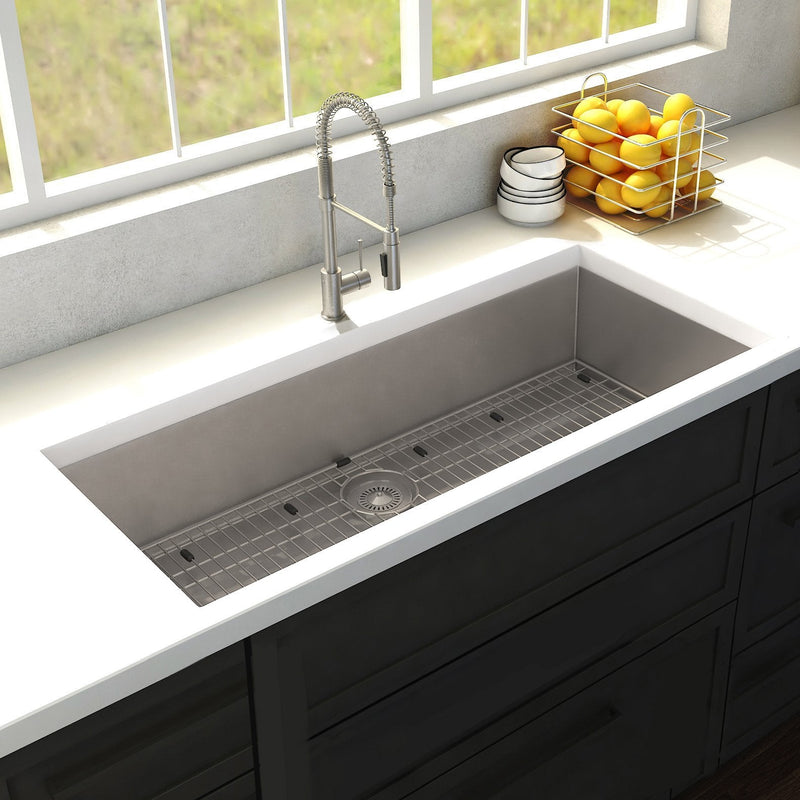 ZLINE 36" Meribel Undermount Single Bowl Kitchen Sink with Bottom Grid 