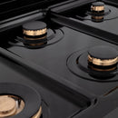 ZLINE 36 in. Porcelain Gas Stovetop in Black Stainless with 6 Gas Brass Burners (RTB-BR-36) - MyBBQDirect
