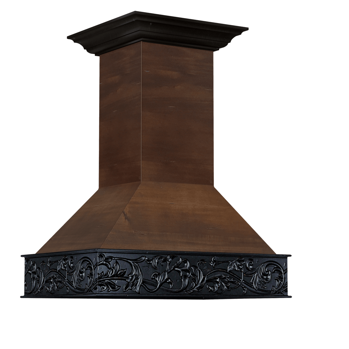 ZLINE 36 in. Wooden Island Mount Range Hood in Antigua and Walnut (9373AR-36) - MyBBQDirect