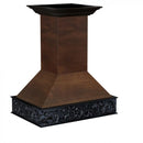 ZLINE 36 in. Wooden Island Mount Range Hood in Antigua and Walnut (9373AR-36) - MyBBQDirect