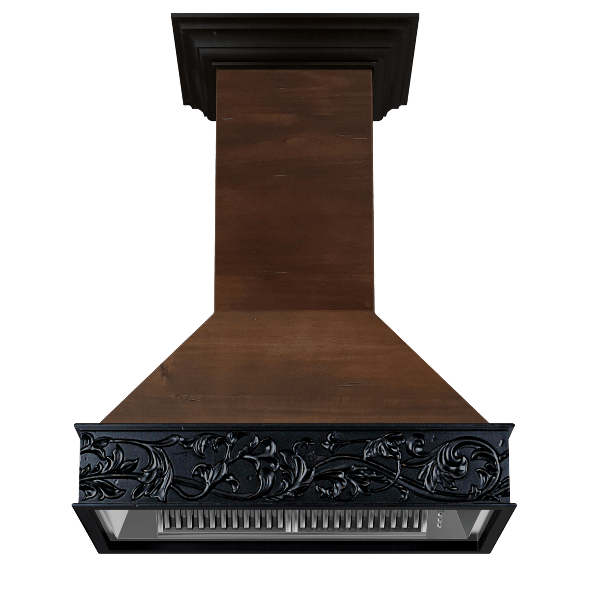 ZLINE 36 in. Wooden Island Mount Range Hood in Antigua and Walnut (9373AR-36) - MyBBQDirect