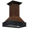 ZLINE 36 in. Wooden Island Mount Range Hood in Antigua and Walnut (9373AR-36) - MyBBQDirect