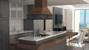 ZLINE 36 in. Wooden Island Mount Range Hood in Antigua and Walnut (9373AR-36) - MyBBQDirect