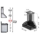 ZLINE 36 in. Wooden Wall Mount Range Hood in Antigua and Walnut - Includes Motor (369AW-36)