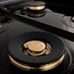 ZLINE 48 in. Porcelain Gas Stovetop with 7 Gas Burners and Griddle (RT48) Available with Brass Burners - MyBBQDirect