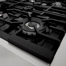 ZLINE 48 in. Porcelain Gas Stovetop in DuraSnow Stainless Steel with 7 Gas Burners and Griddle (RTS-48) Available with Brass Burners - MyBBQDirect