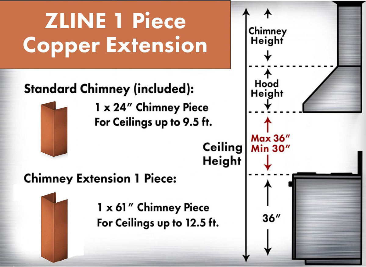ZLINE 61 in. Extended Chimney (8667C-E) - MyBBQDirect