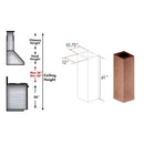 ZLINE 61 in. Hand Hammered Copper Finished Chimney Extension for Ceilings up to 12.5 ft. (8GL2Hi-E) - MyBBQDirect