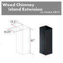 ZLINE 61" Wooden Chimney Extension for Ceilings up to 12.5 ft. (KBiCC-E) - MyBBQDirect