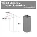 ZLINE 61 in. Wooden Chimney Extension for Ceilings up to 12.5 ft. (KBiUU-E)
