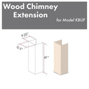 ZLINE 61 in. Wooden Chimney Extension for Ceilings up to 12.5 ft. (KBUF-E) - MyBBQDirect