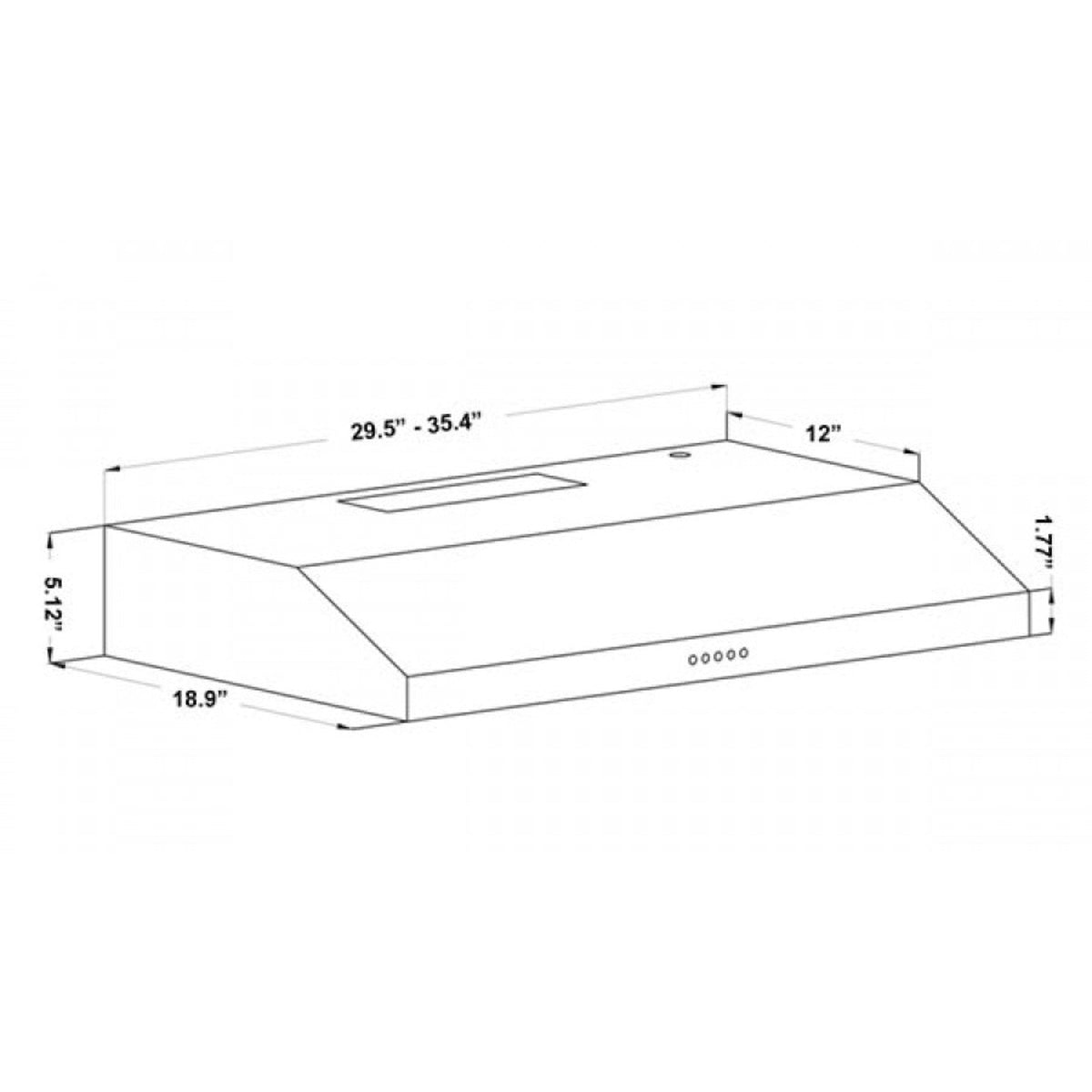 ZLINE 280 CFM Ducted Under Cabinet Range Hood in Stainless Steel - Hardwired Power (615) - MyBBQDirect