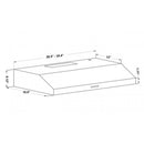 ZLINE 280 CFM Ducted Under Cabinet Range Hood in Stainless Steel - Hardwired Power (615) - MyBBQDirect