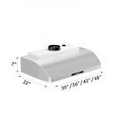 ZLINE Ducted Under Cabinet Range Hood in Stainless Steel (621) - MyBBQDirect