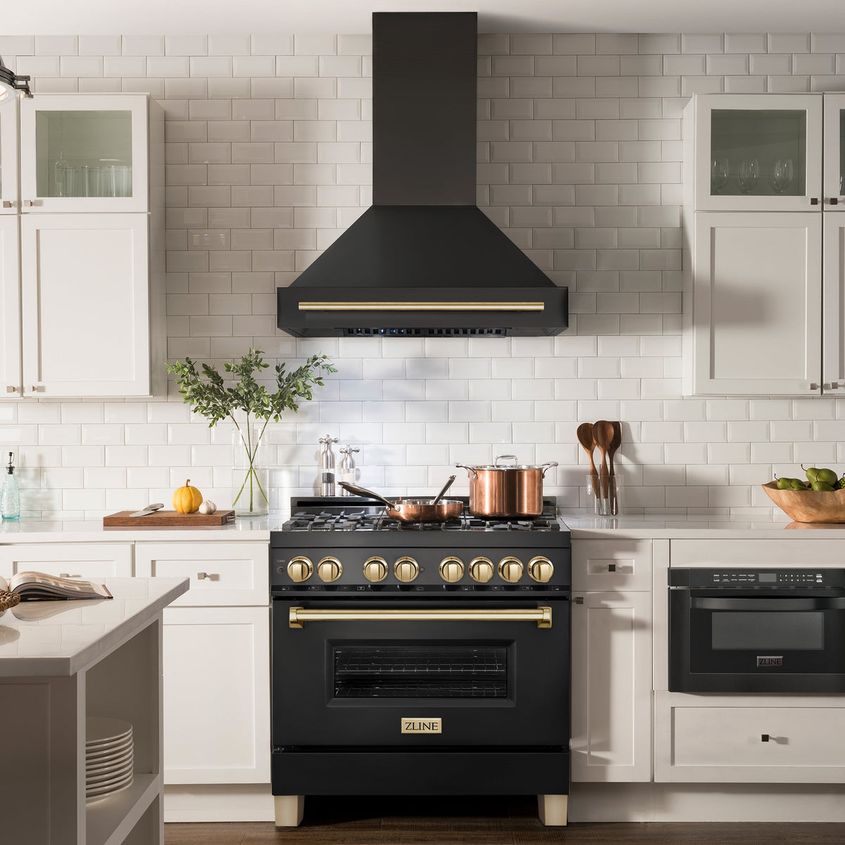 ZLINE 36 in. Autograph Edition Black Stainless Steel Range Hood with Handle (BS655Z-36) - MyBBQDirect