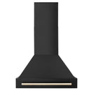 ZLINE 30 in. Autograph Edition Black Stainless Steel Range Hood with Accent Handle (BS655Z-30) - MyBBQDirect