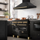 ZLINE 48 in. Autograph Edition Black Stainless Steel Range Hood with Handle (BS655Z-48) - MyBBQDirect