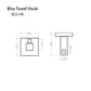 ZLINE Bliss Towel Hook With Color Options (BLS-HK-GM) - MyBBQDirect