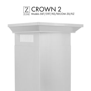 ZLINE Crown Molding 2 For Wall Range Hood (CM2-587/597/KE/KECOM-30/KZ) - MyBBQDirect