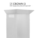 ZLINE Crown Molding 3 For Wall Range Hood (CM3-455/476/477/667/697)