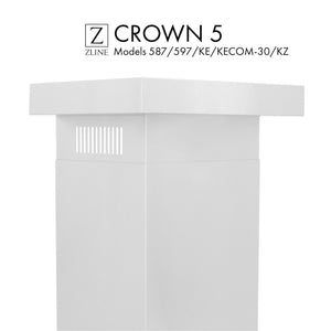 ZLINE Crown Molding #5 For Wall Range Hood (CM5-587/597/KE/KECOM-30/KZ)