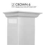 ZLINE Crown Molding 6 For 455/476/477/667/697 Wall Range Hood Stainless Steel (CM6-455/476/477/667/697) - MyBBQDirect