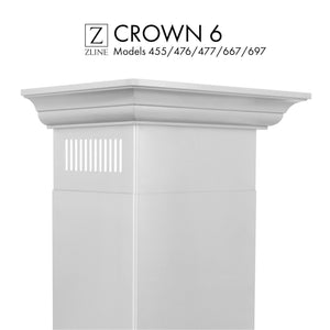 ZLINE Crown Molding 6 For 455/476/477/667/697 Wall Range Hood Stainless Steel (CM6-455/476/477/667/697) - MyBBQDirect