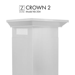 ZLINE Crown Molding Profile 2 for Wall Mount Range Hood (CM2-KB-304) - MyBBQDirect