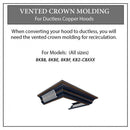 ZLINE Crown Molding with Vents for Designer Copper Range Hood (CM6V-8KBB) - MyBBQDirect