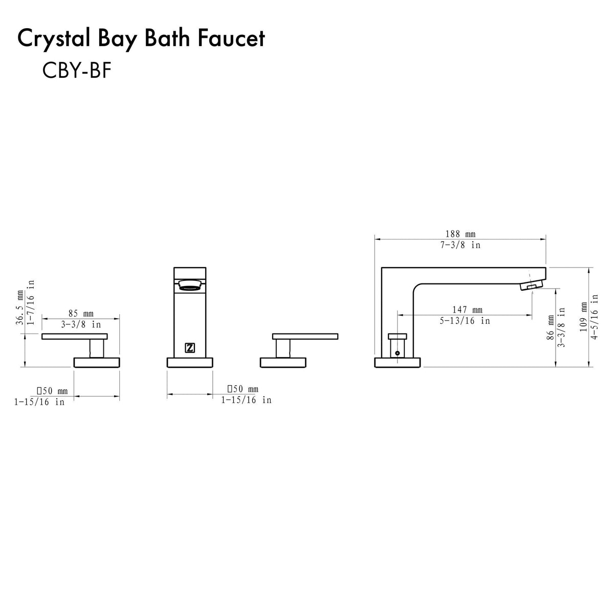 ZLINE Crystal Bay Bath Faucet (CBY-BF) - MyBBQDirect