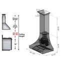 ZLINE Designer Series Fingerprint Resistant Stainless Steel Wall Range Hood (8632S) - MyBBQDirect